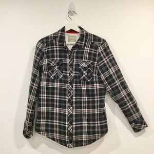 Women's Lady Hathaway Warm Plaid Cotton Button Down Warm Jacket Shacket Sz S